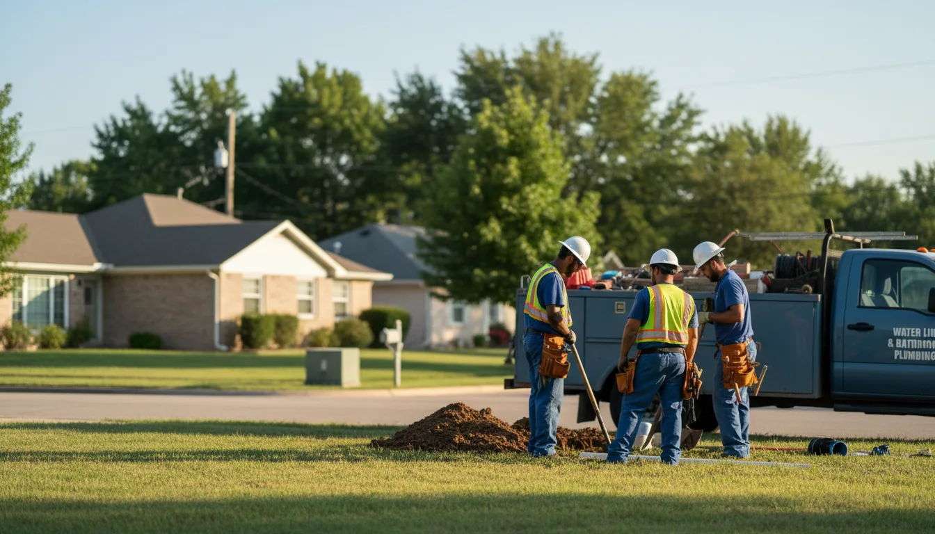 Residential water line and bathroom plumbing service in Comer, GA